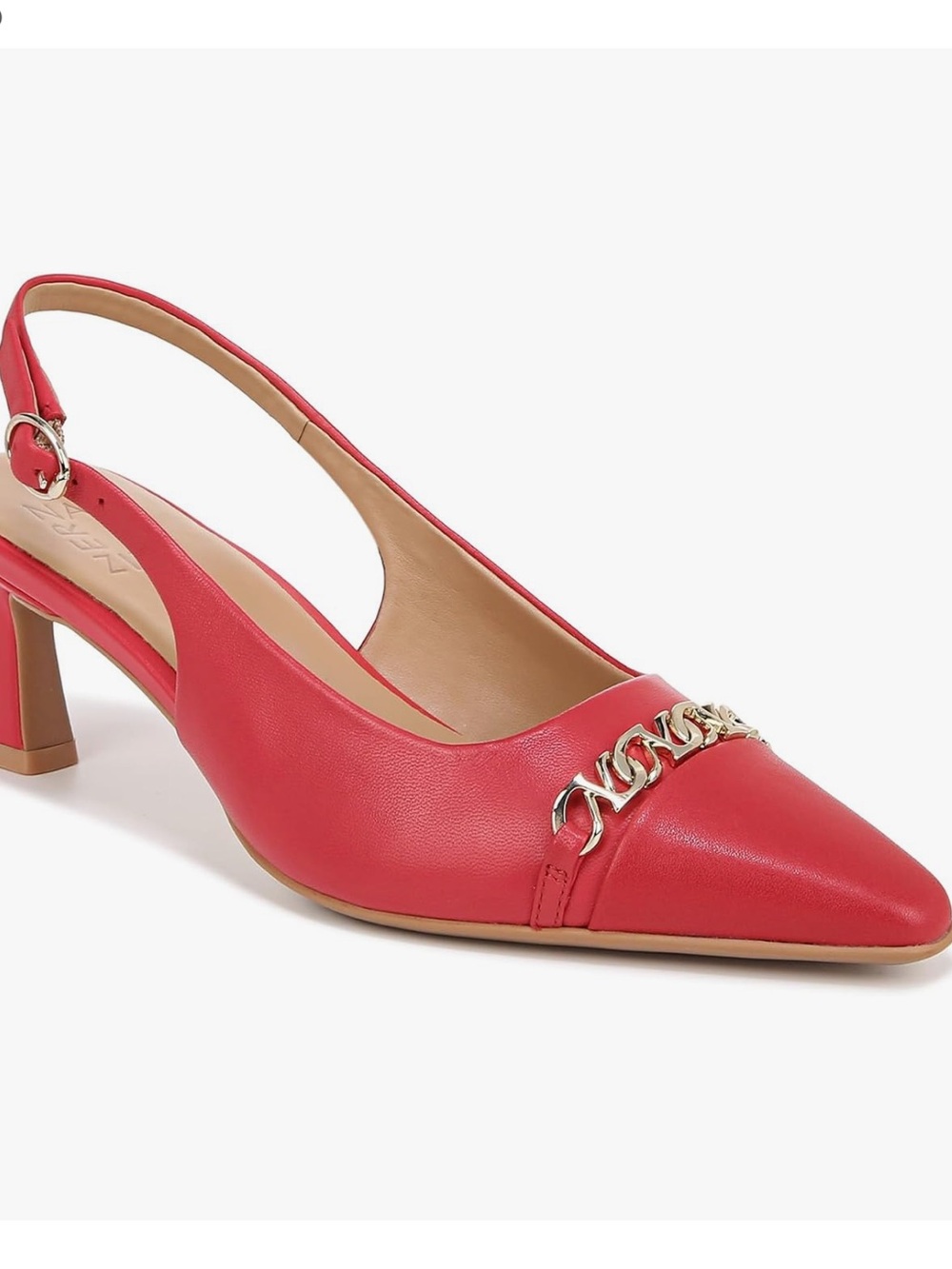 NATURALIZER Dovey Pointed Toe Slingback Pumps Heeled Red Size 6 NEW - Picture 11 of 11